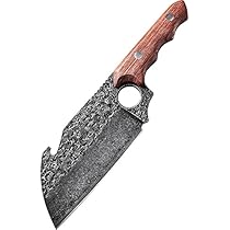 武骨な肉切り包丁 鹿の角ハンドル、バーベキュー・キャンプ等で 注目まちがいなし！ Amazon | HIROSHI高炭素ステンレス 骨スキ包丁 料理用 骨取り